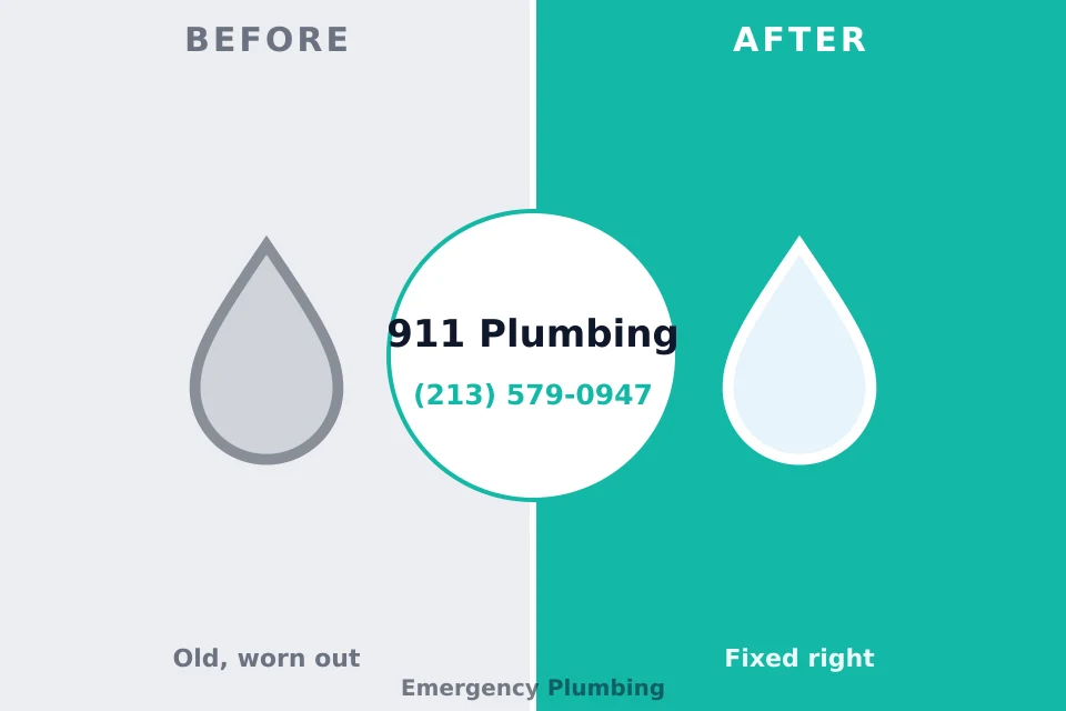 Before and after: plumbing company Vinton, LA